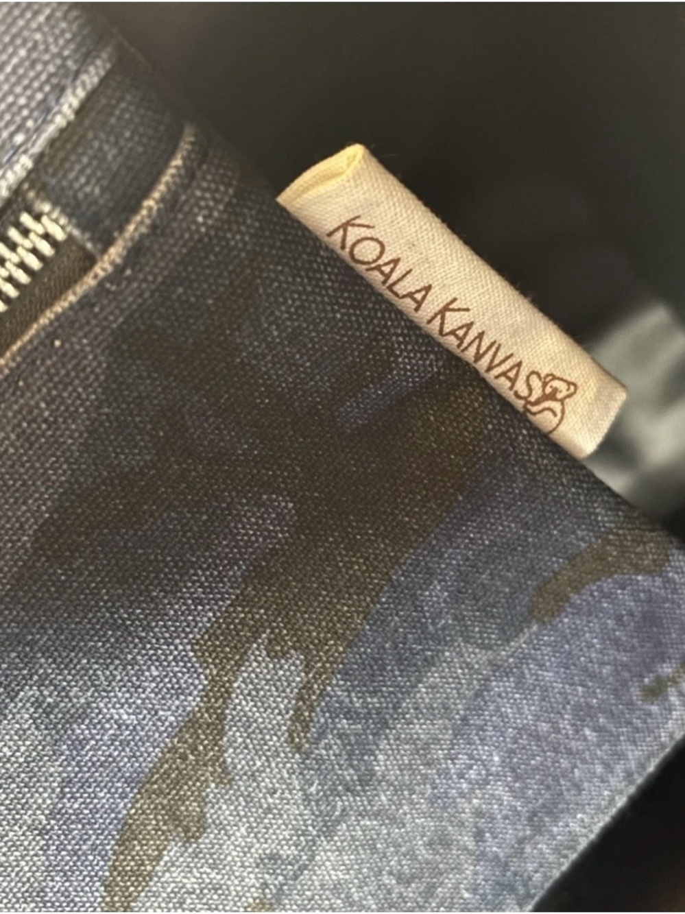 Koala Kanvas Blue Denim Camo Large Tote with Blue Glitter Front Stripes! ๐GUC๐ - Picture 11 of 16